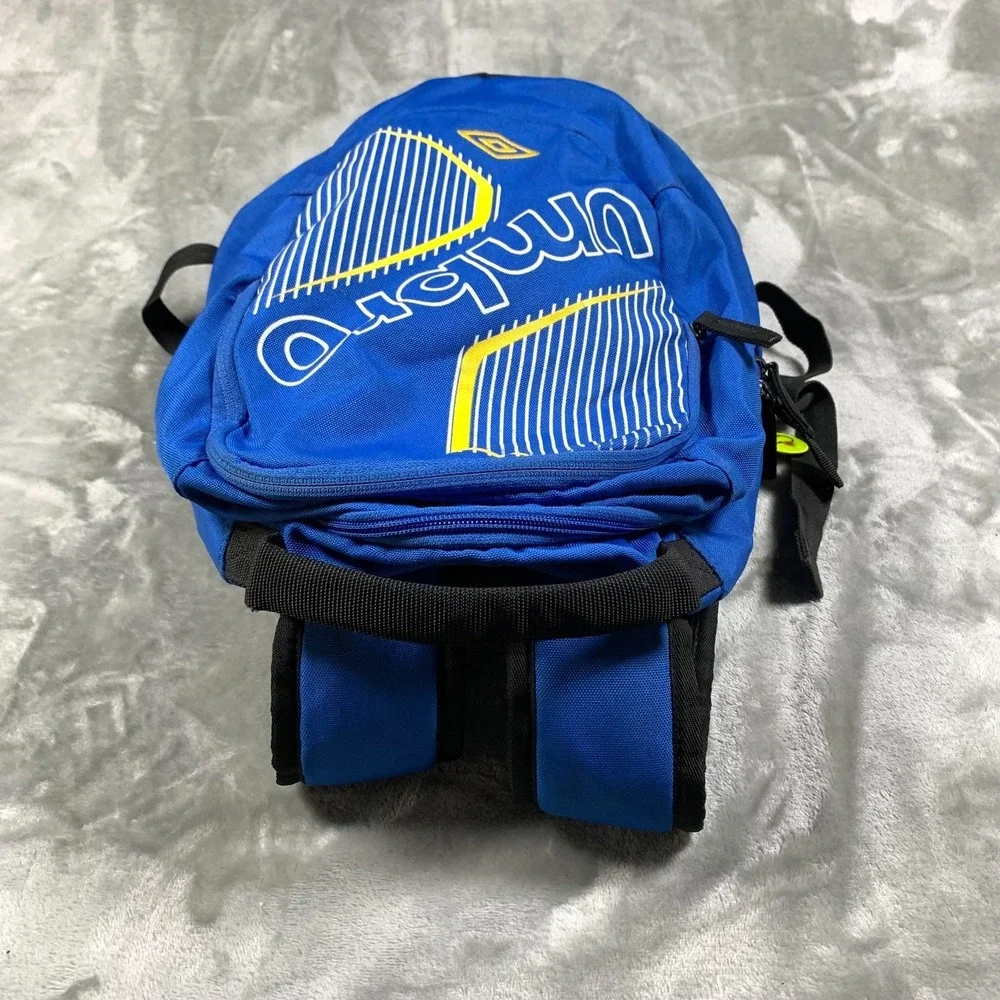 Umbro Backpack Bue Soccer Travel Daypack Commuter School Padded Embroidered Logo